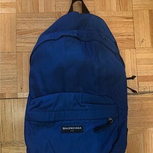 Authentic Balenciaga Blue Backpack for Men